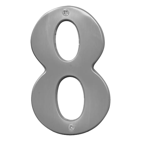Hy-Ko 5In Satin Nickel Number 8, 3PK A31018